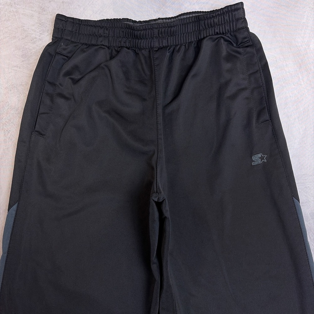 Starter Boys Black Athletic Track Pants XXL 18 Elastic Waist Gym Sportswear‎